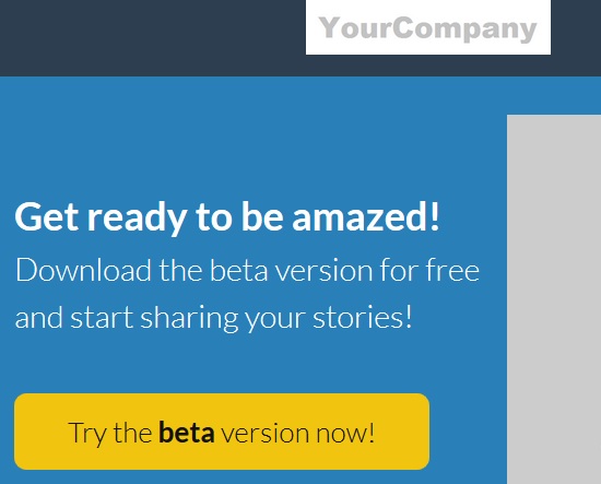 product landing page template